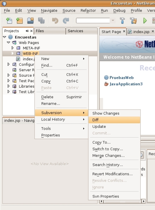 Usando NetBeans como cliente de SVN